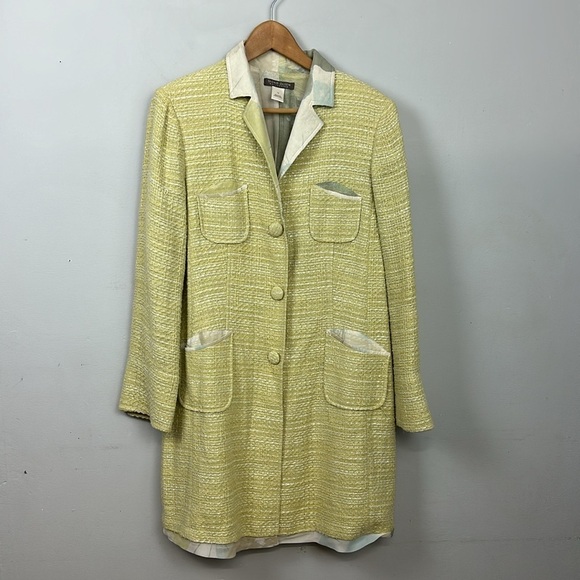 Sigrid Olsen Tweed Silk Lined Coat Sz 12 - Picture 1 of 14
